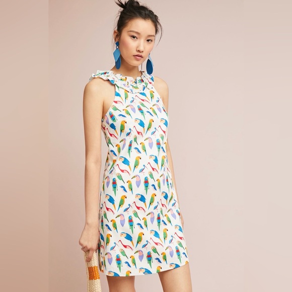 Anthropologie Dresses & Skirts - ANTHROPOLOGIE / LARKE Parrot Shift Dress - Sz XS